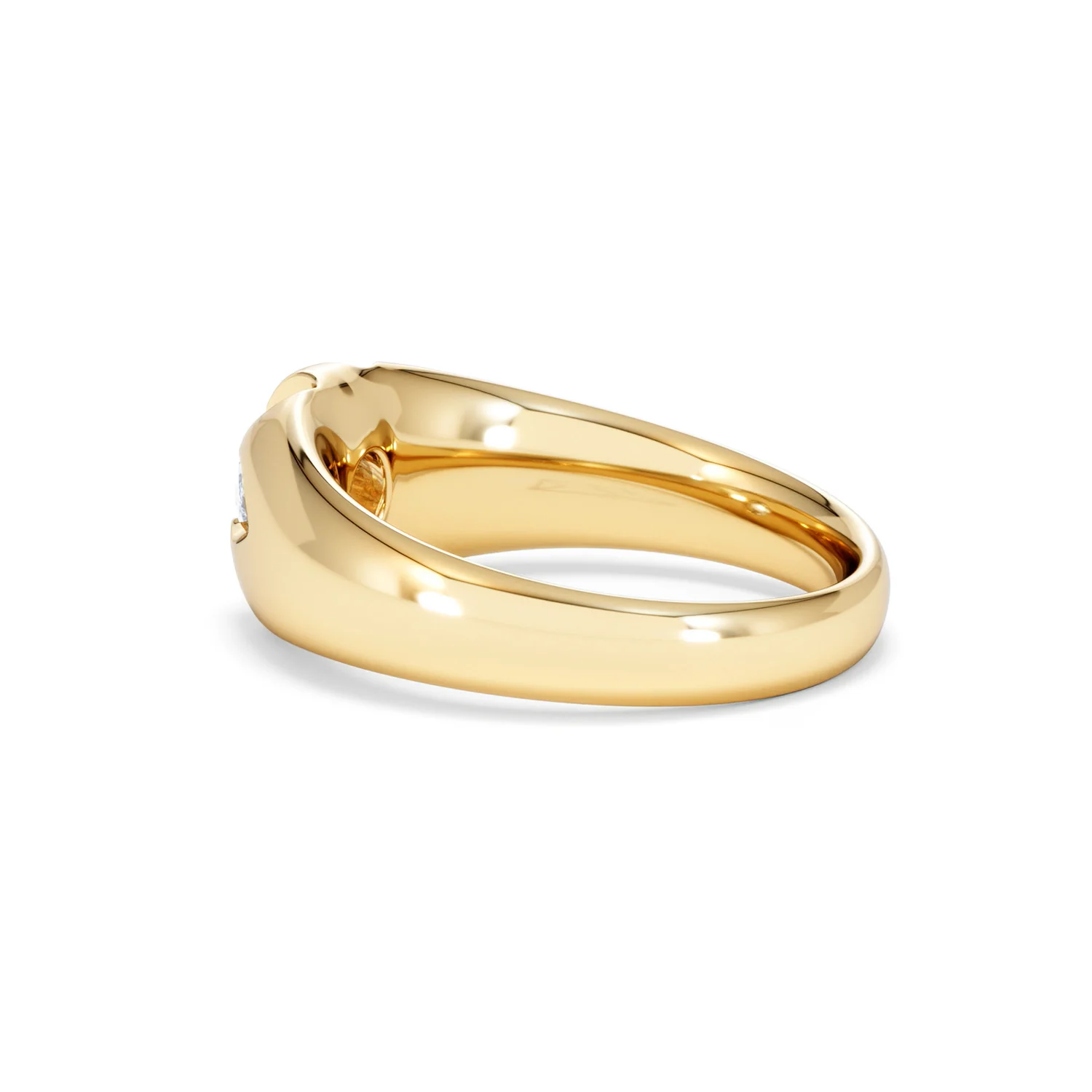 Lab Diamond Signet Ring 0.50ct Round Cut in 18K Gold Vermeil - Image 63