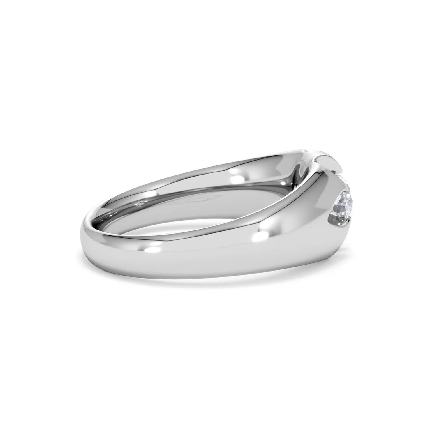 Lab Diamond Signet Ring 0.50ct Round Cut in 925 Silver - Image 30