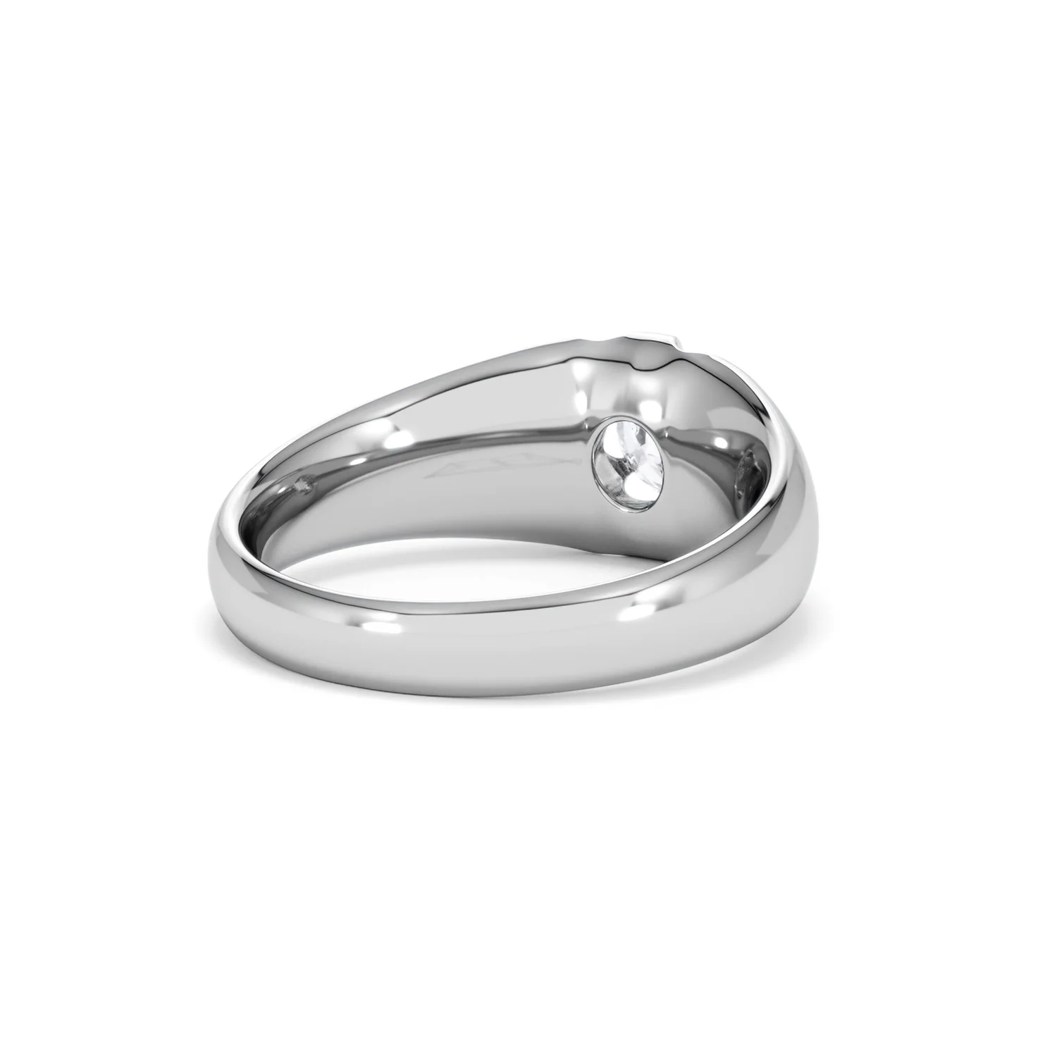 Lab Diamond Signet Ring 0.50ct Round Cut in 925 Silver - Image 41