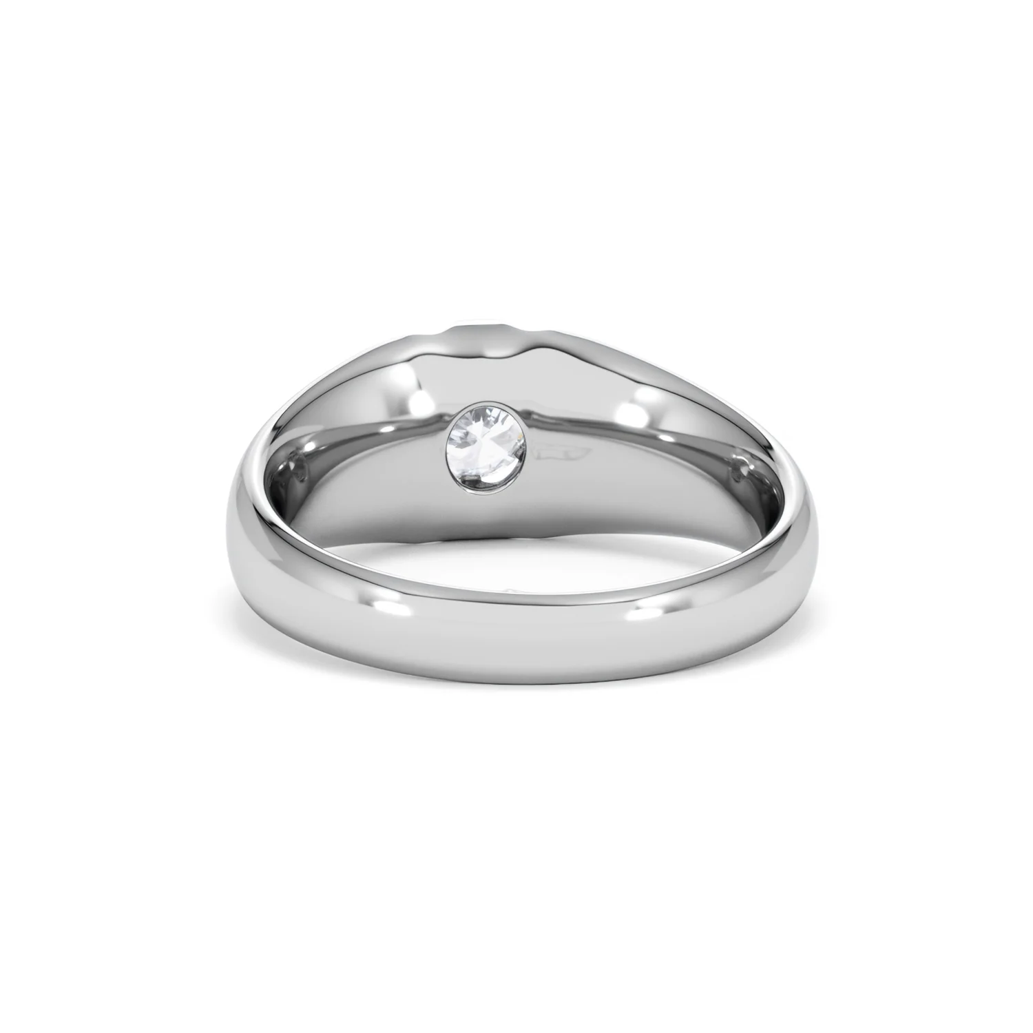 Lab Diamond Signet Ring 0.50ct Round Cut in 925 Silver - Image 50