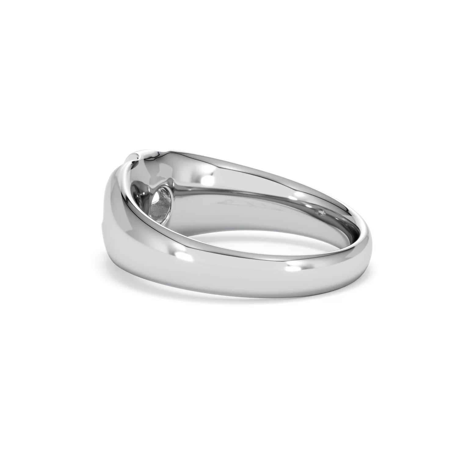 Lab Diamond Signet Ring 0.50ct Round Cut in 925 Silver - Image 60