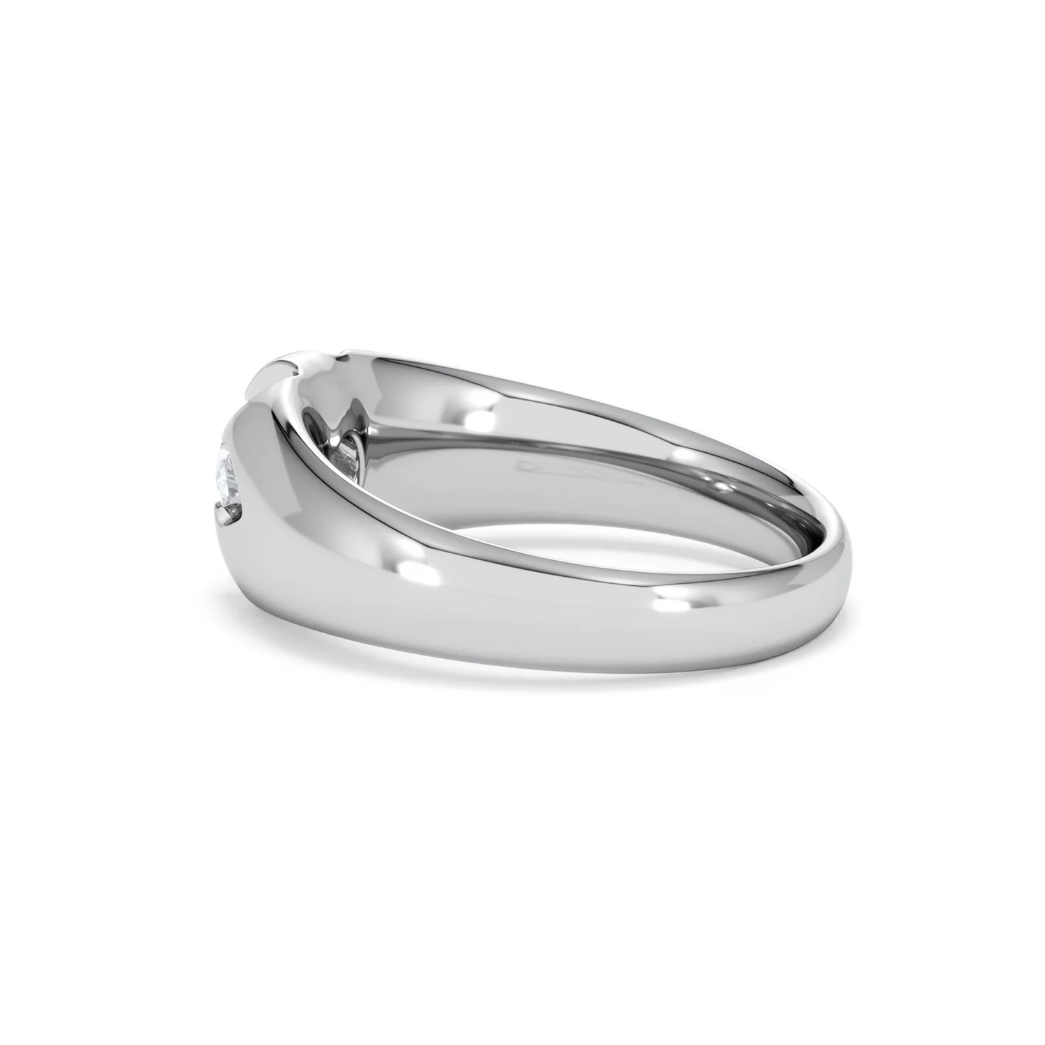 Lab Diamond Signet Ring 0.50ct Round Cut in 925 Silver - Image 63