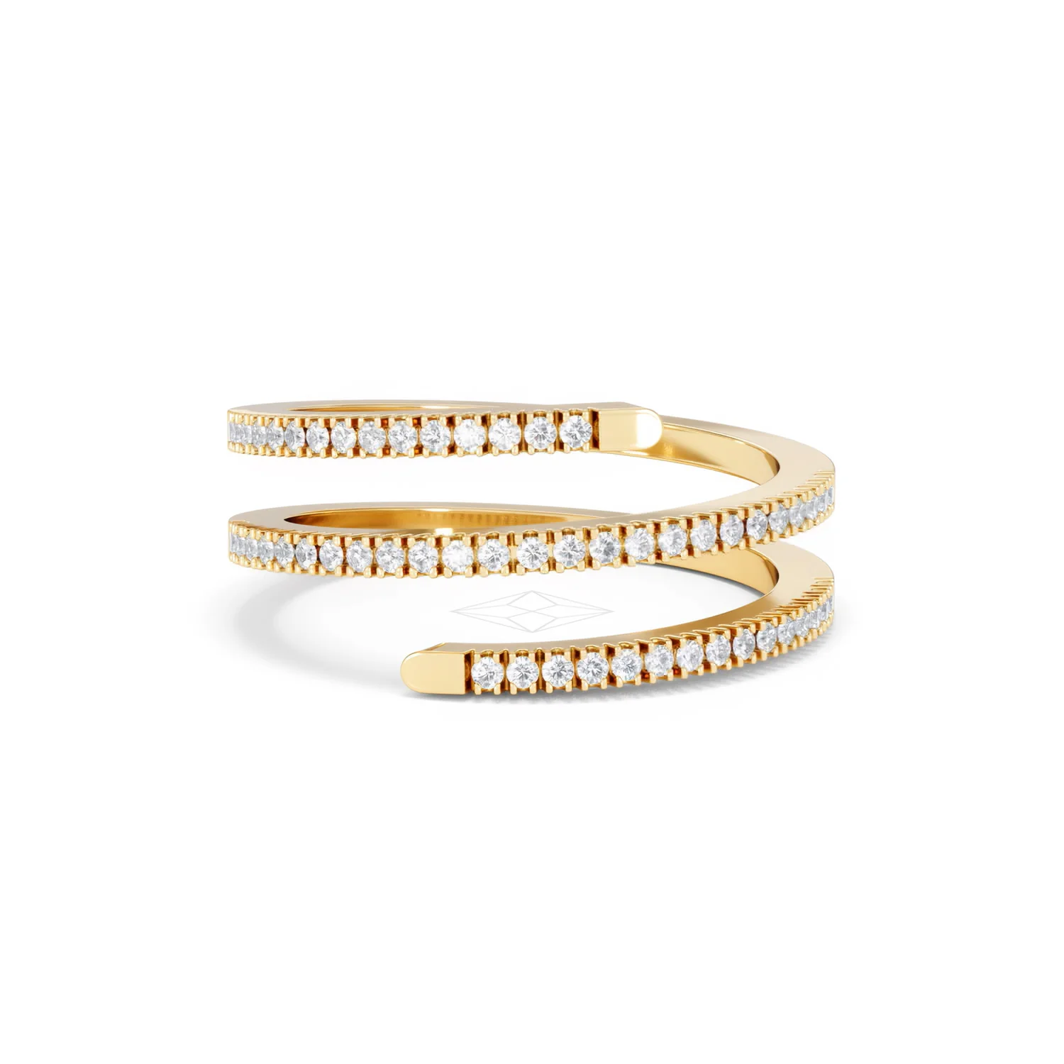 Lab Diamond Spiral Ring 0.25ct in 18k Gold Vermeil - Image 10