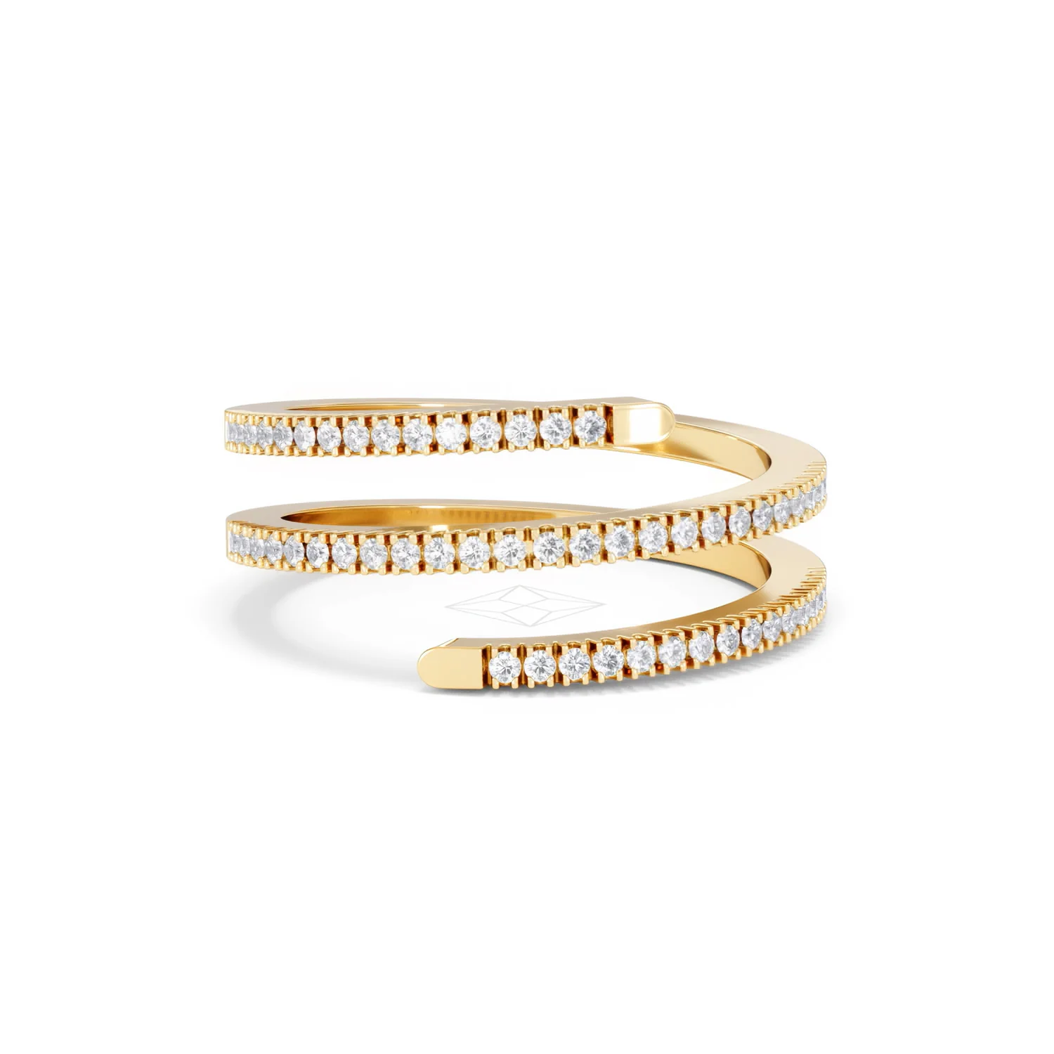 Lab Diamond Spiral Ring 0.25ct in 18k Gold Vermeil - Image 11