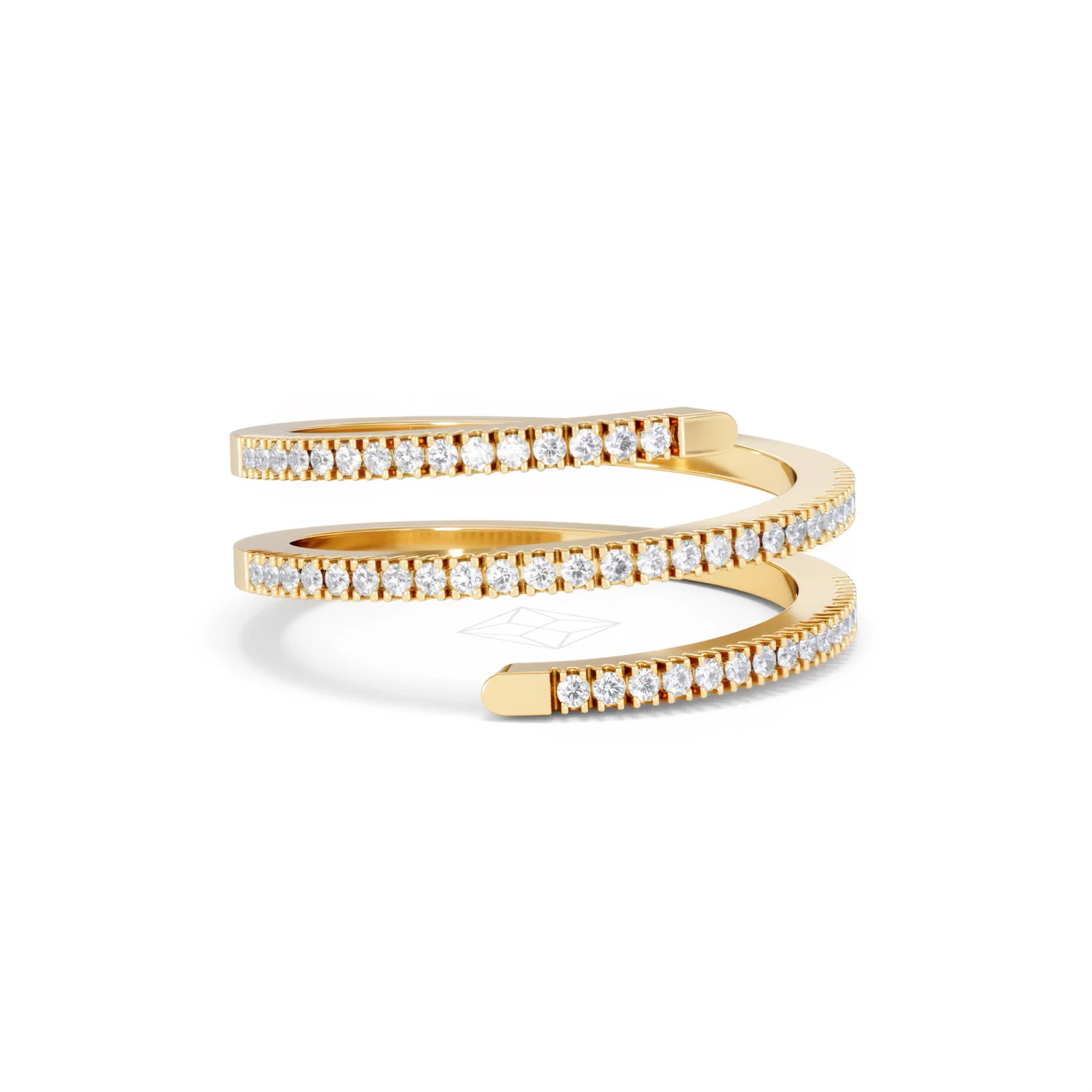 Lab Diamond Spiral Ring 0.25ct in 18k Gold Vermeil - Image 13