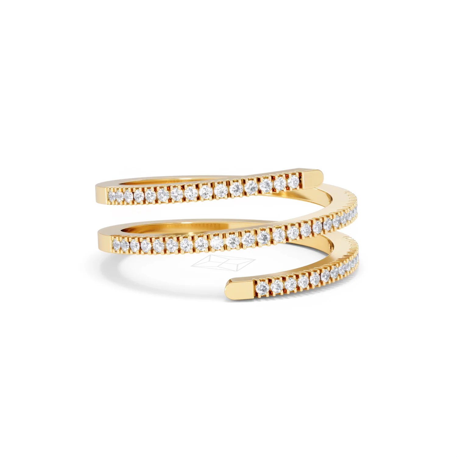 Lab Diamond Spiral Ring 0.25ct in 18k Gold Vermeil - Image 15