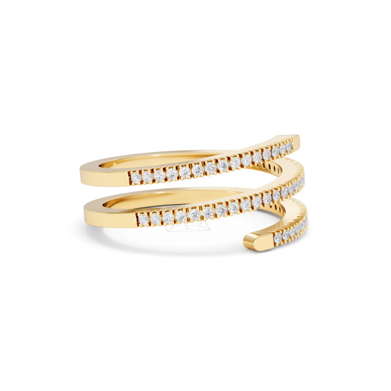 Lab Diamond Spiral Ring 0.25ct in 18k Gold Vermeil - Image 22