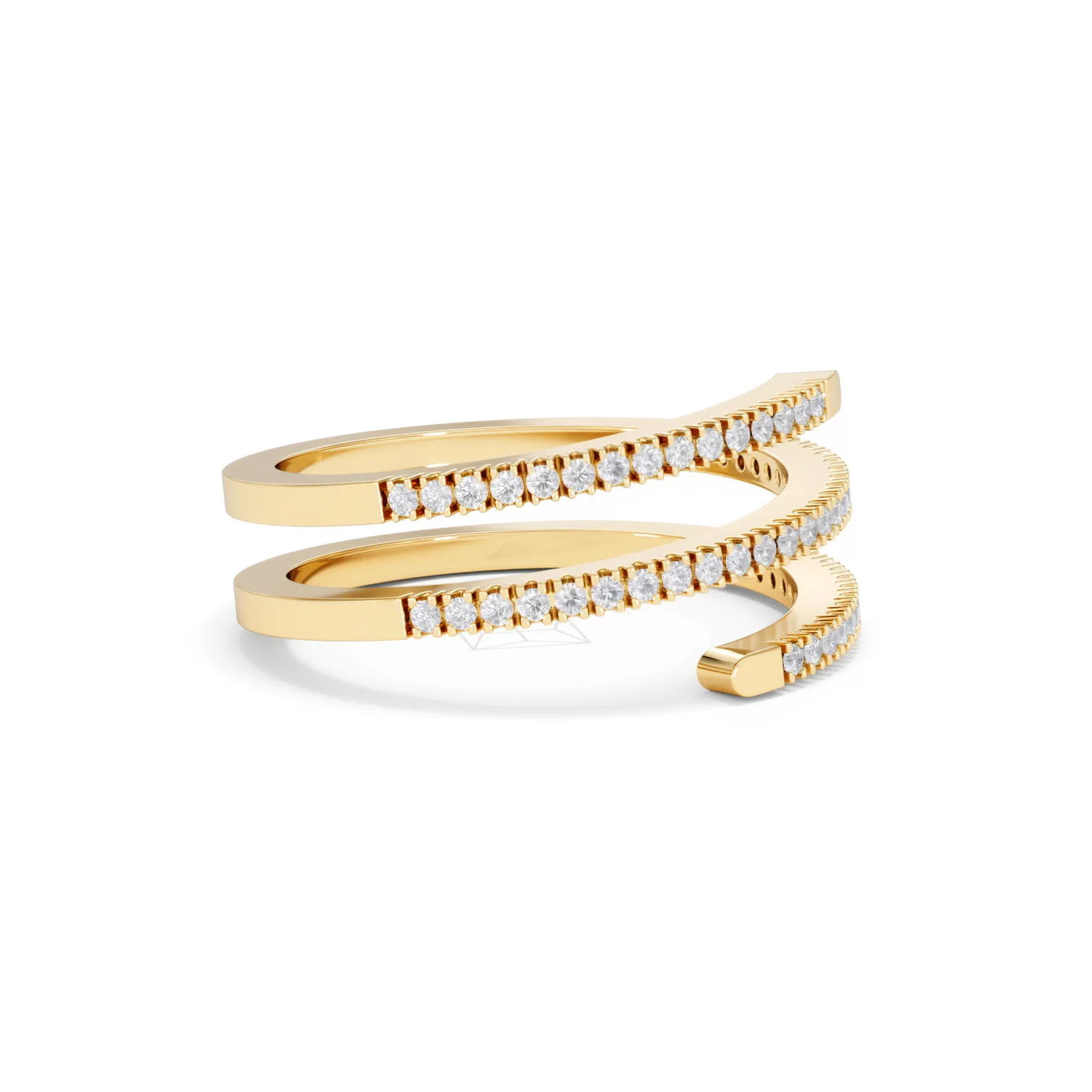 Lab Diamond Spiral Ring 0.25ct in 18k Gold Vermeil - Image 23