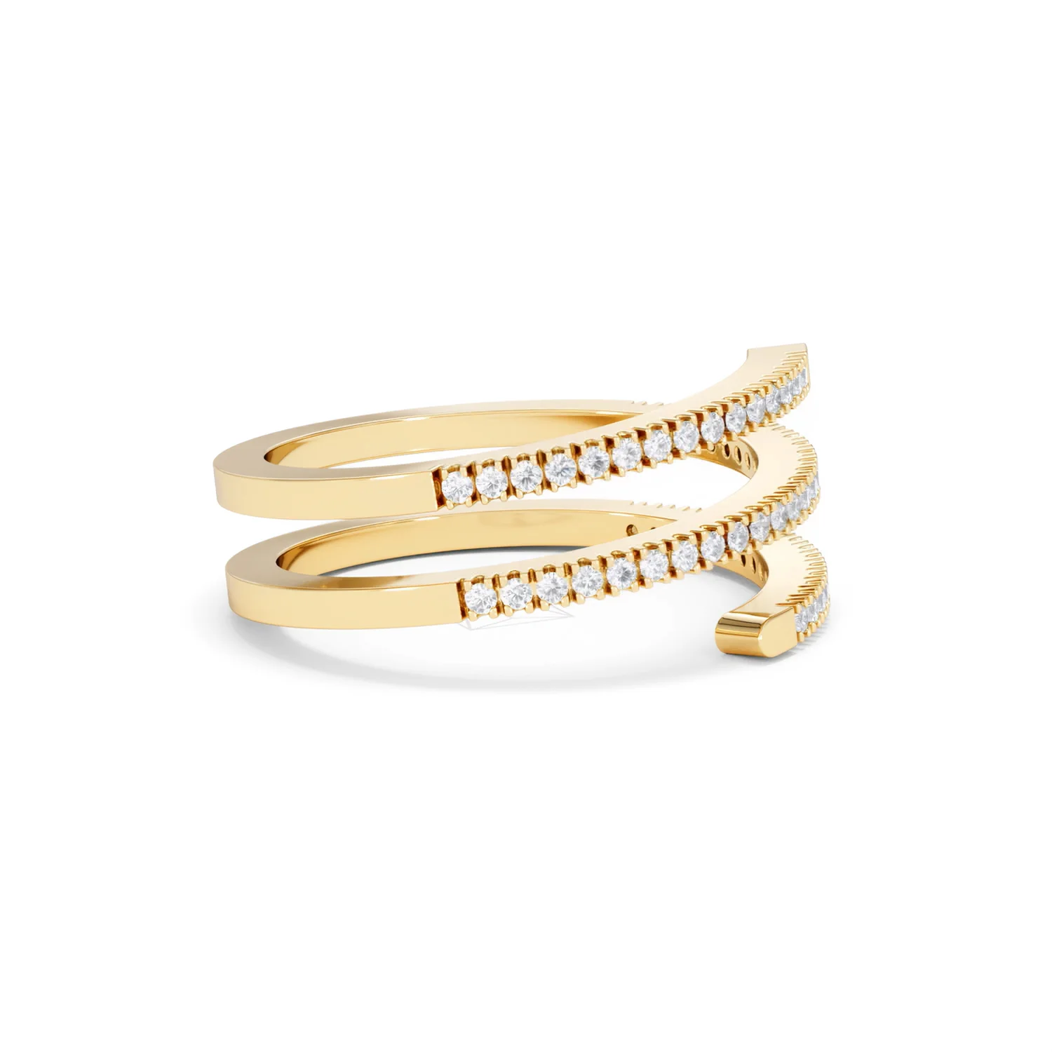 Lab Diamond Spiral Ring 0.25ct in 18k Gold Vermeil - Image 26