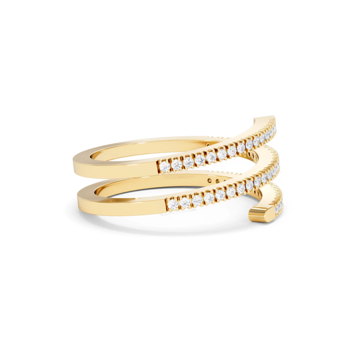 Lab Diamond Spiral Ring 0.25ct in 18k Gold Vermeil - Image 27