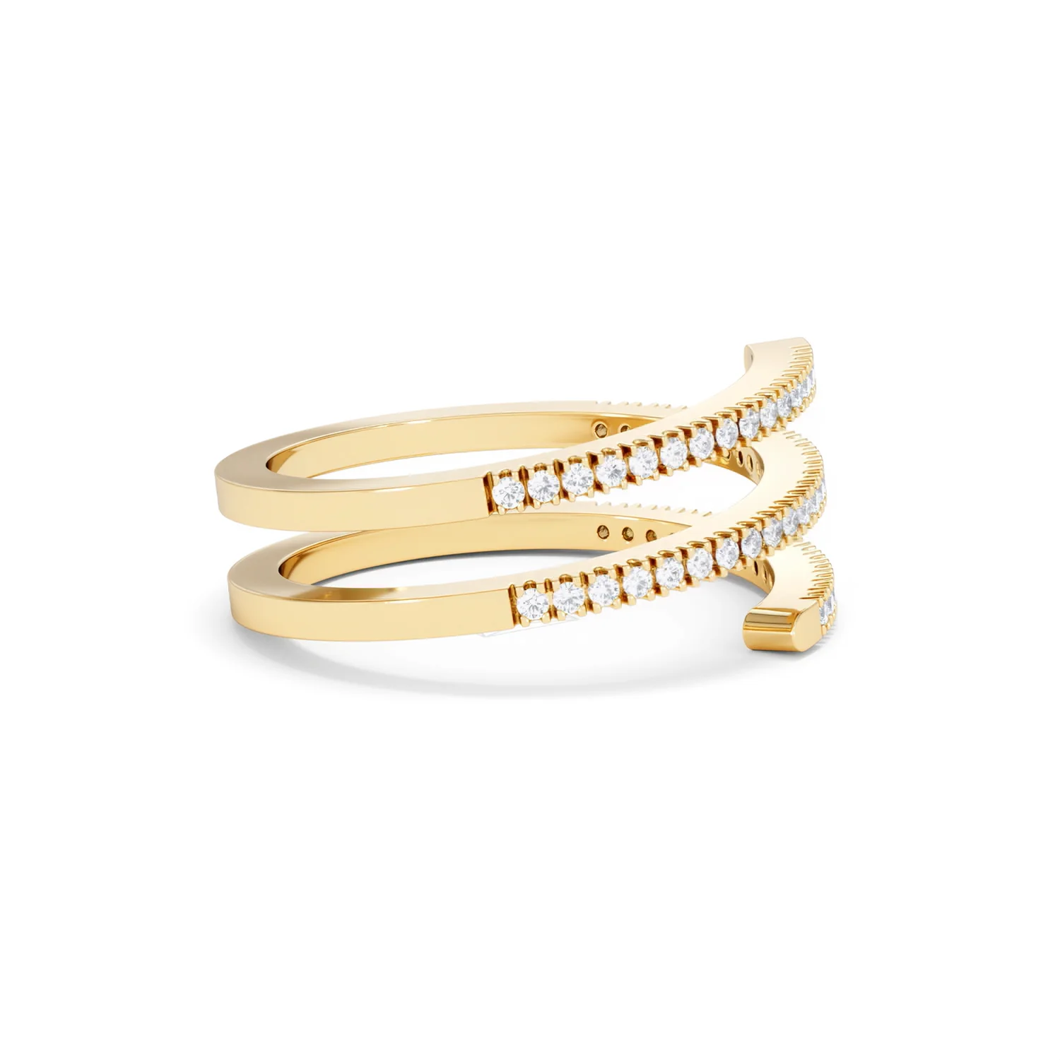 Lab Diamond Spiral Ring 0.25ct in 18k Gold Vermeil - Image 28