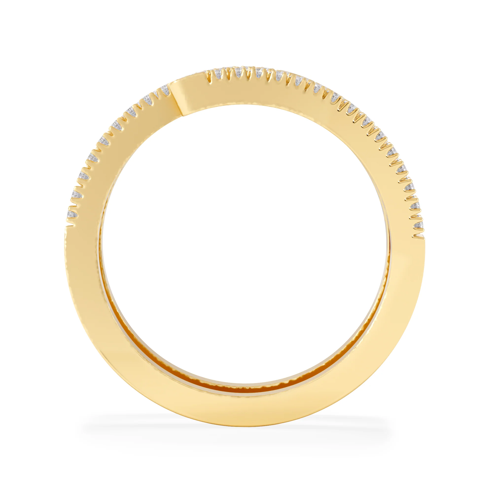 Lab Diamond Spiral Ring 0.25ct in 18k Gold Vermeil - Image 3