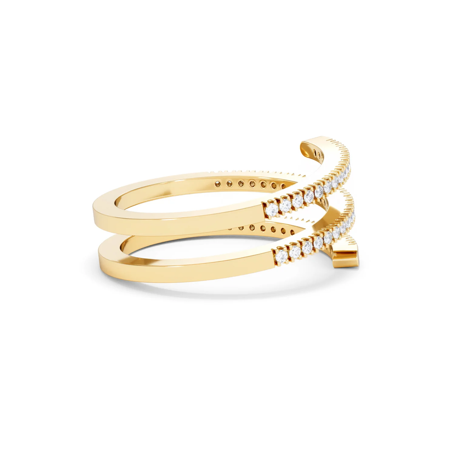 Lab Diamond Spiral Ring 0.25ct in 18k Gold Vermeil - Image 33