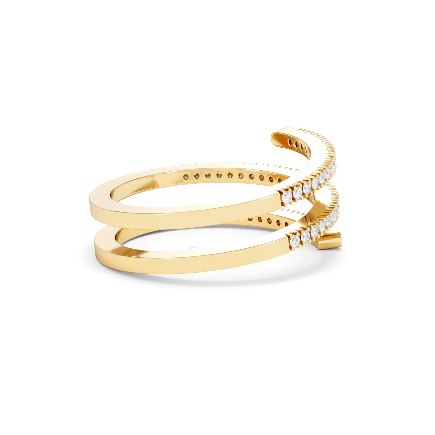 Lab Diamond Spiral Ring 0.25ct in 18k Gold Vermeil - Image 36