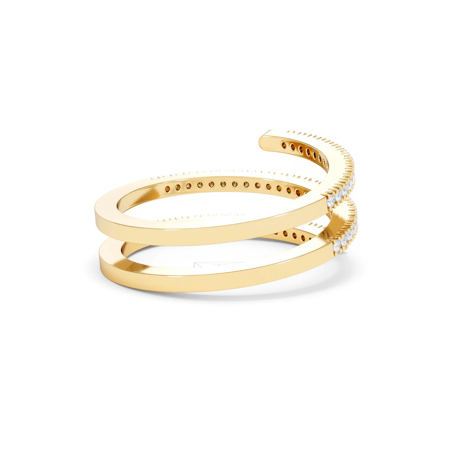 Lab Diamond Spiral Ring 0.25ct in 18k Gold Vermeil - Image 40