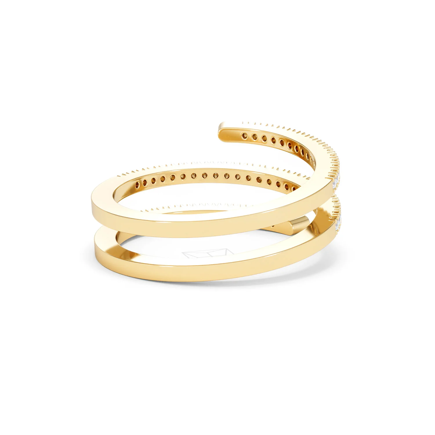 Lab Diamond Spiral Ring 0.25ct in 18k Gold Vermeil - Image 44