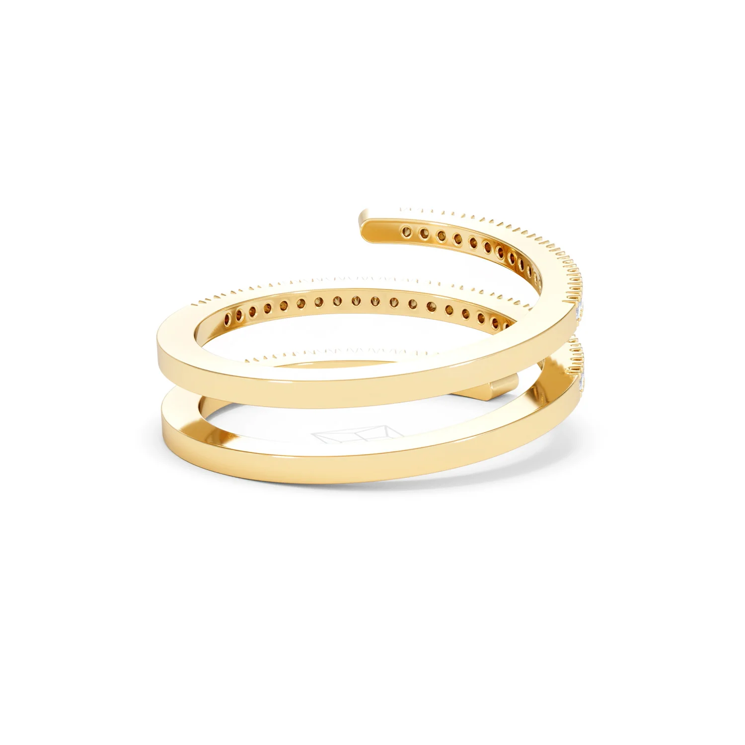 Lab Diamond Spiral Ring 0.25ct in 18k Gold Vermeil - Image 45
