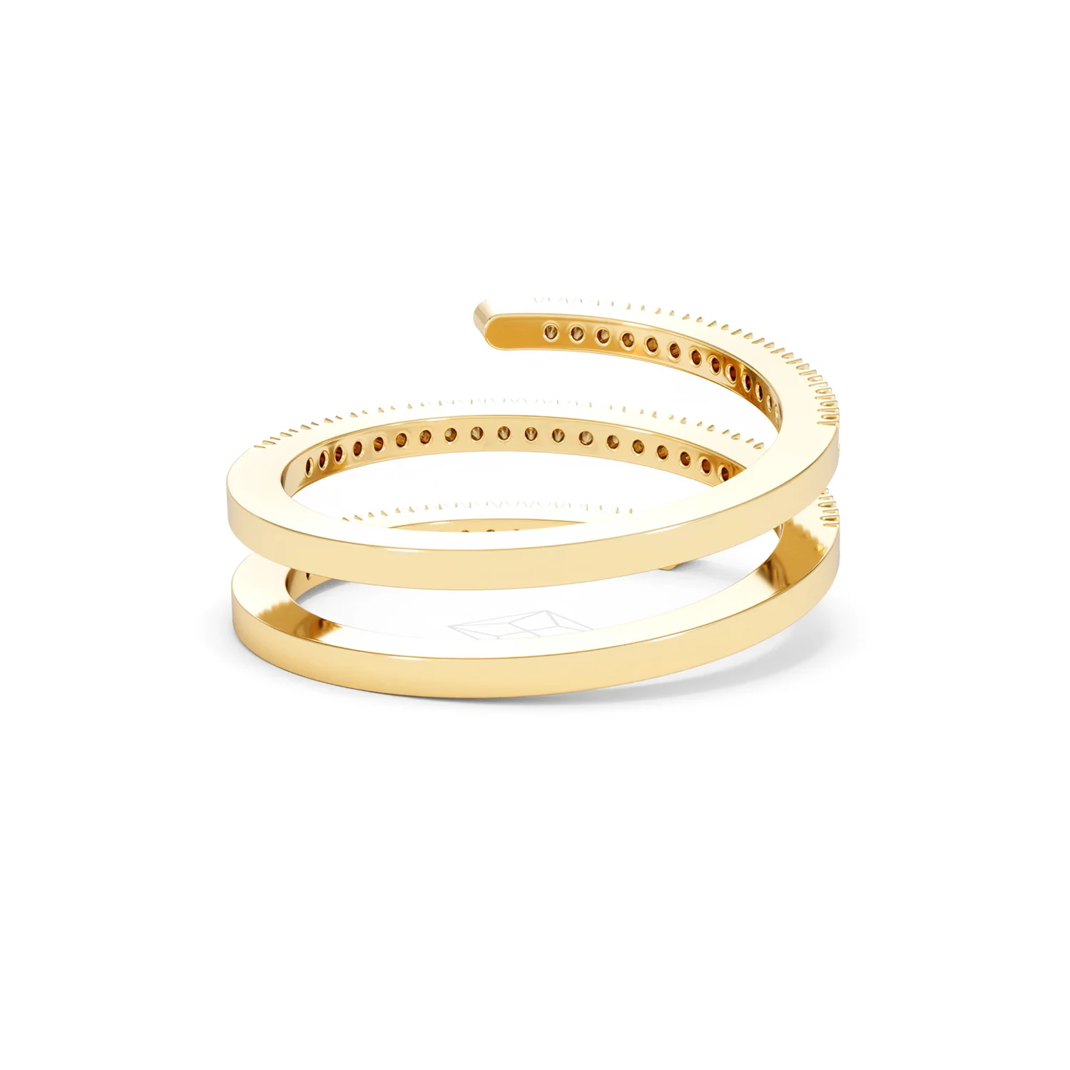 Lab Diamond Spiral Ring 0.25ct in 18k Gold Vermeil - Image 47
