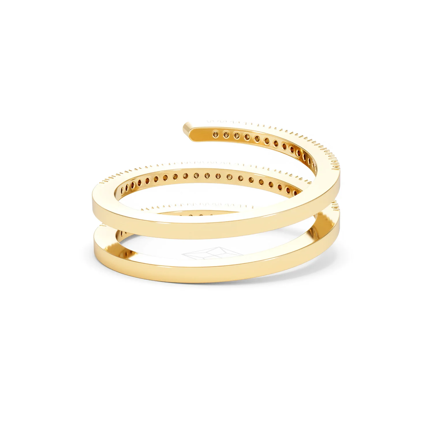 Lab Diamond Spiral Ring 0.25ct in 18k Gold Vermeil - Image 48