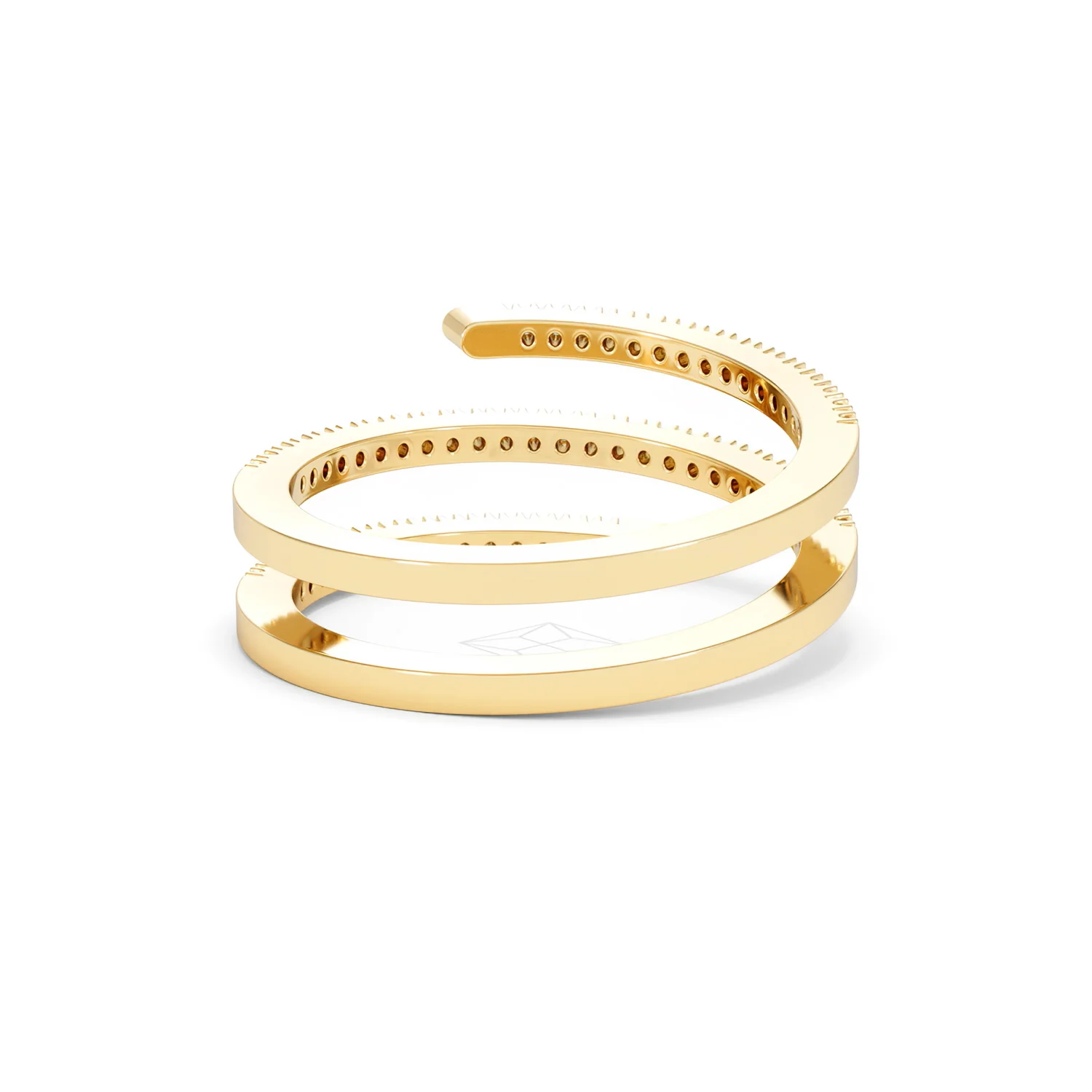 Lab Diamond Spiral Ring 0.25ct in 18k Gold Vermeil - Image 49