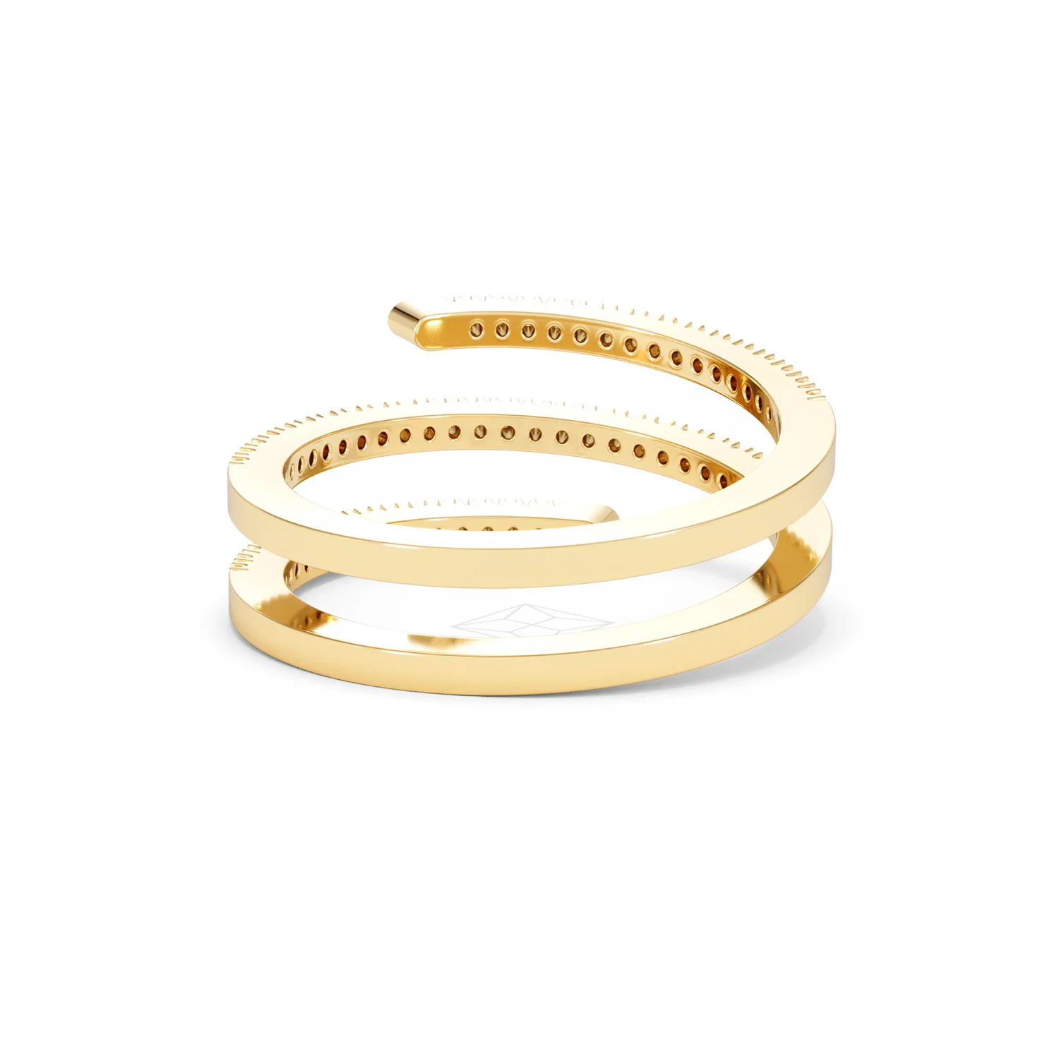 Lab Diamond Spiral Ring 0.25ct in 18k Gold Vermeil - Image 51