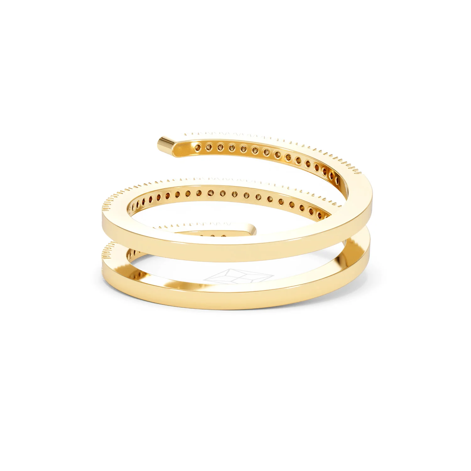 Lab Diamond Spiral Ring 0.25ct in 18k Gold Vermeil - Image 53
