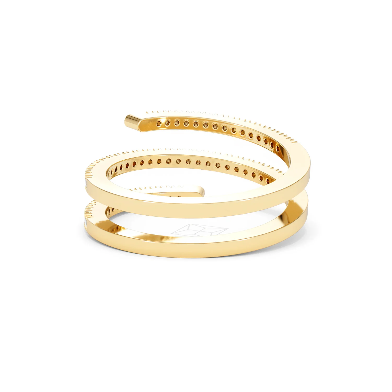 Lab Diamond Spiral Ring 0.25ct in 18k Gold Vermeil - Image 54