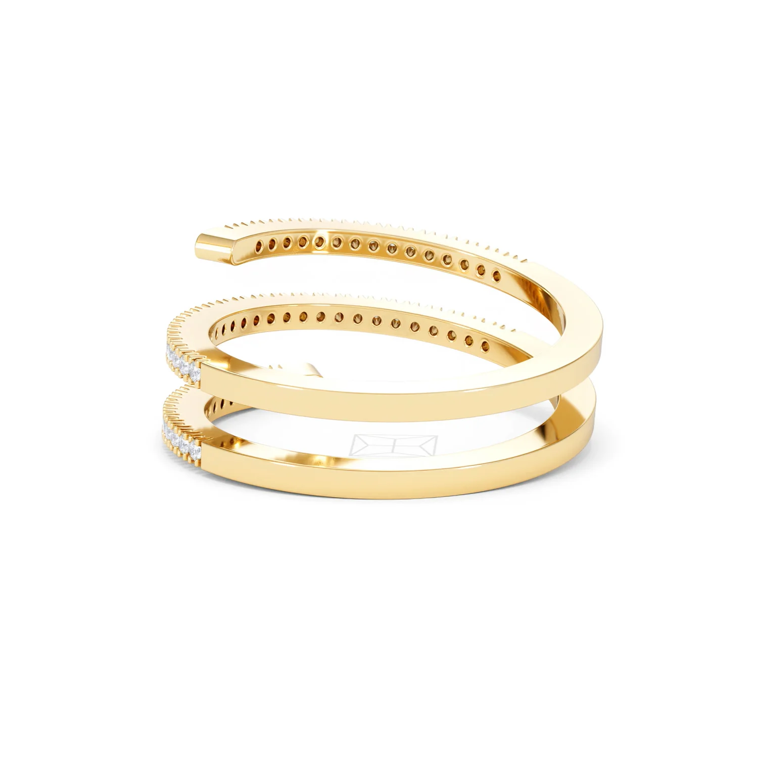 Lab Diamond Spiral Ring 0.25ct in 18k Gold Vermeil - Image 59