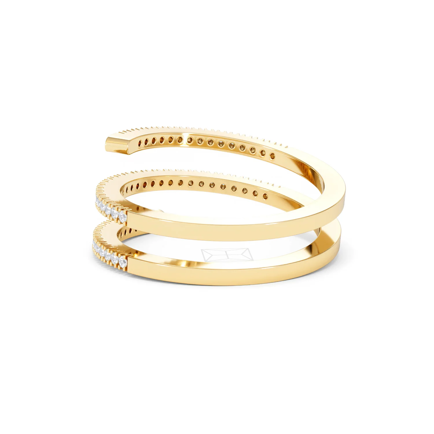 Lab Diamond Spiral Ring 0.25ct in 18k Gold Vermeil - Image 61