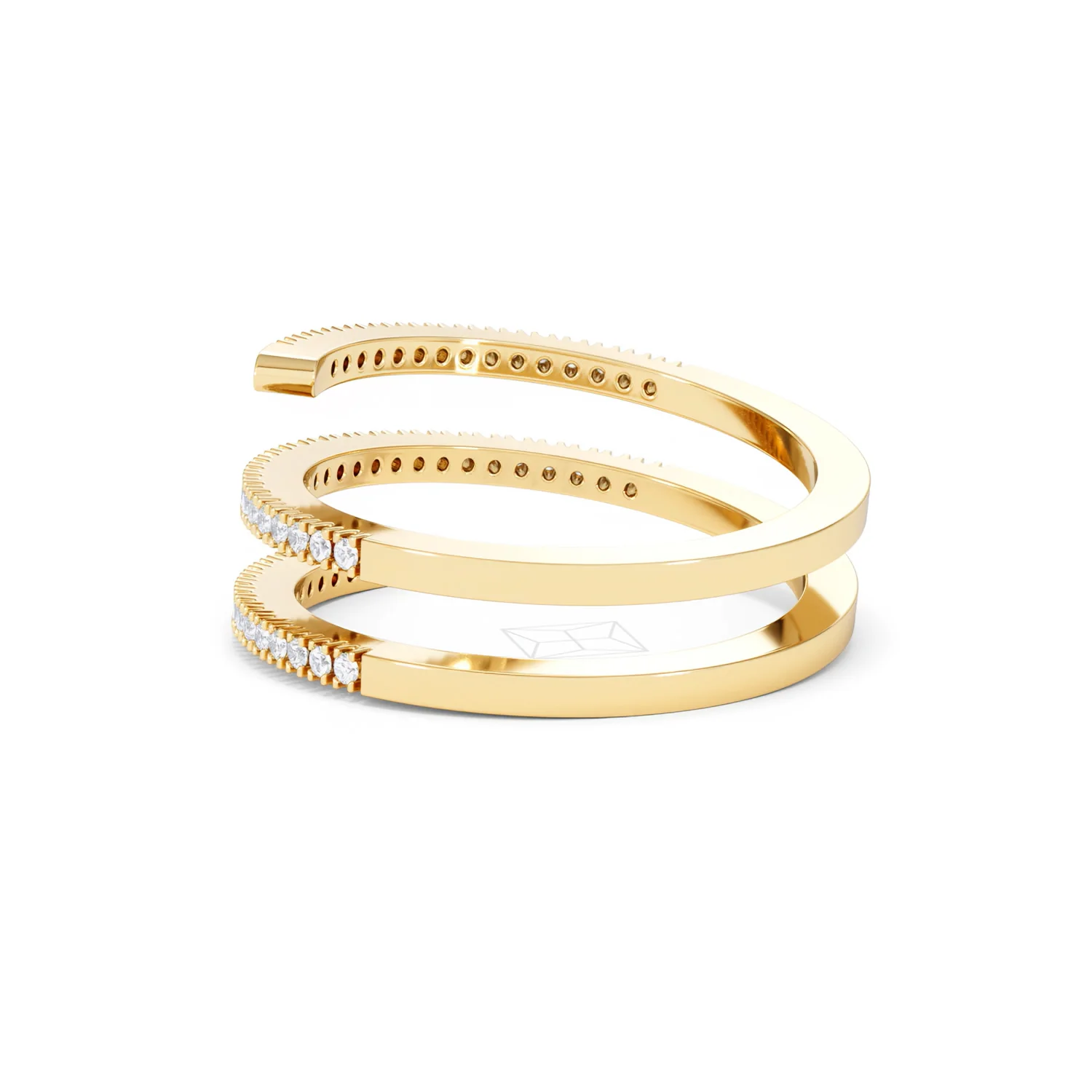 Lab Diamond Spiral Ring 0.25ct in 18k Gold Vermeil - Image 63