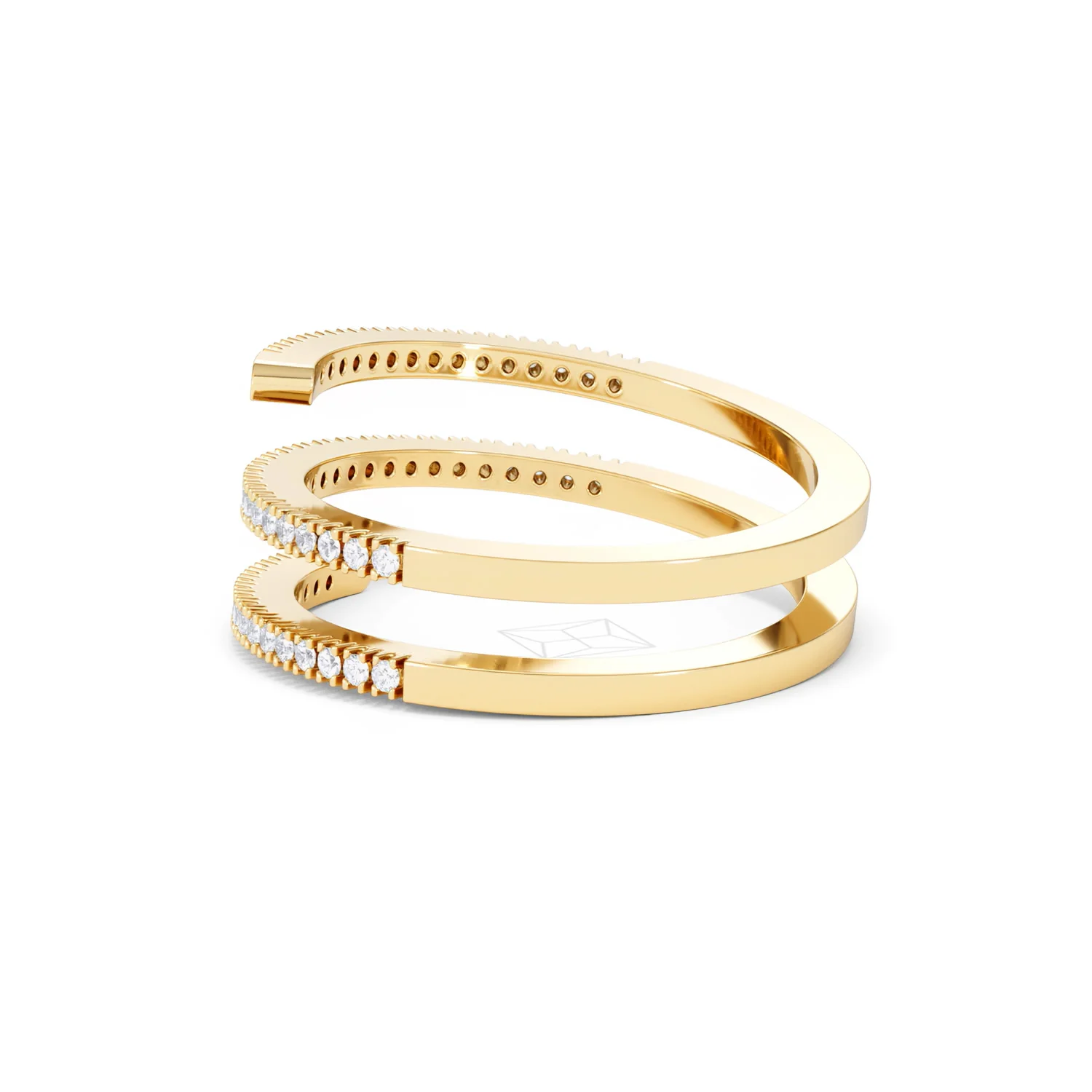 Lab Diamond Spiral Ring 0.25ct in 18k Gold Vermeil - Image 65
