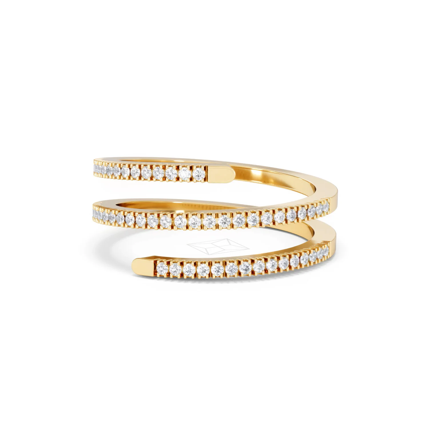 Lab Diamond Spiral Ring 0.25ct in 18k Gold Vermeil - Image 86