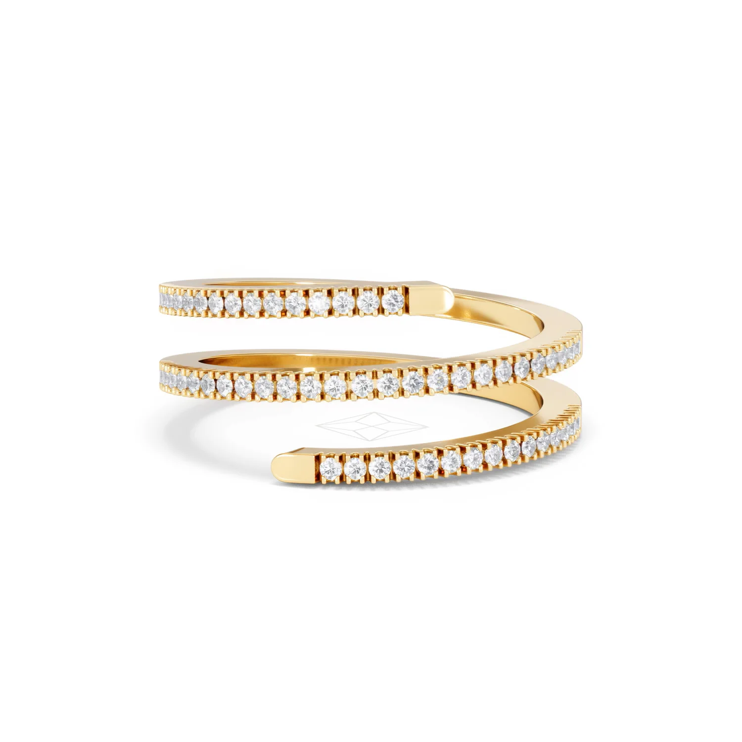 Lab Diamond Spiral Ring 0.25ct in 18k Gold Vermeil - Image 89