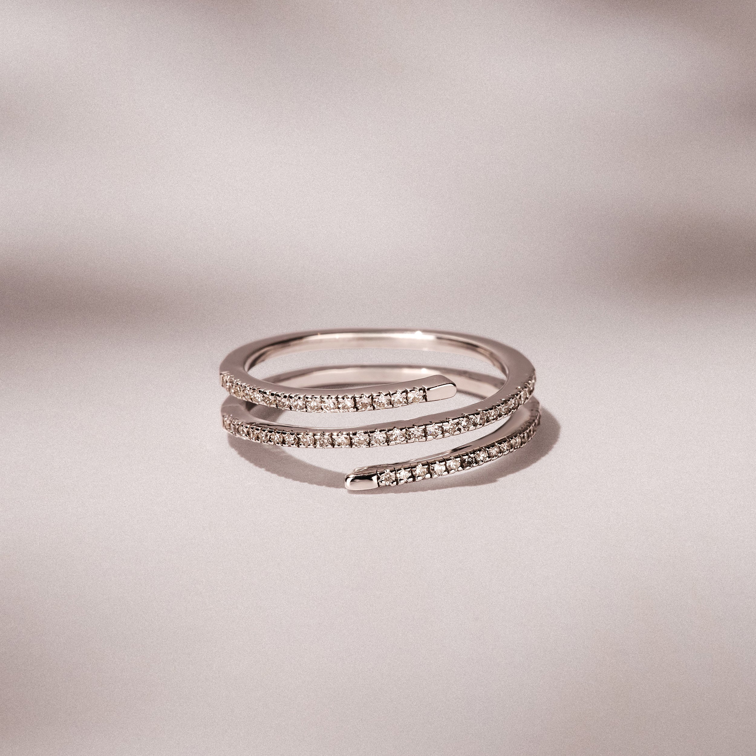 Lab Diamond Spiral Ring 0.25ct in 925 Silver - Image 10