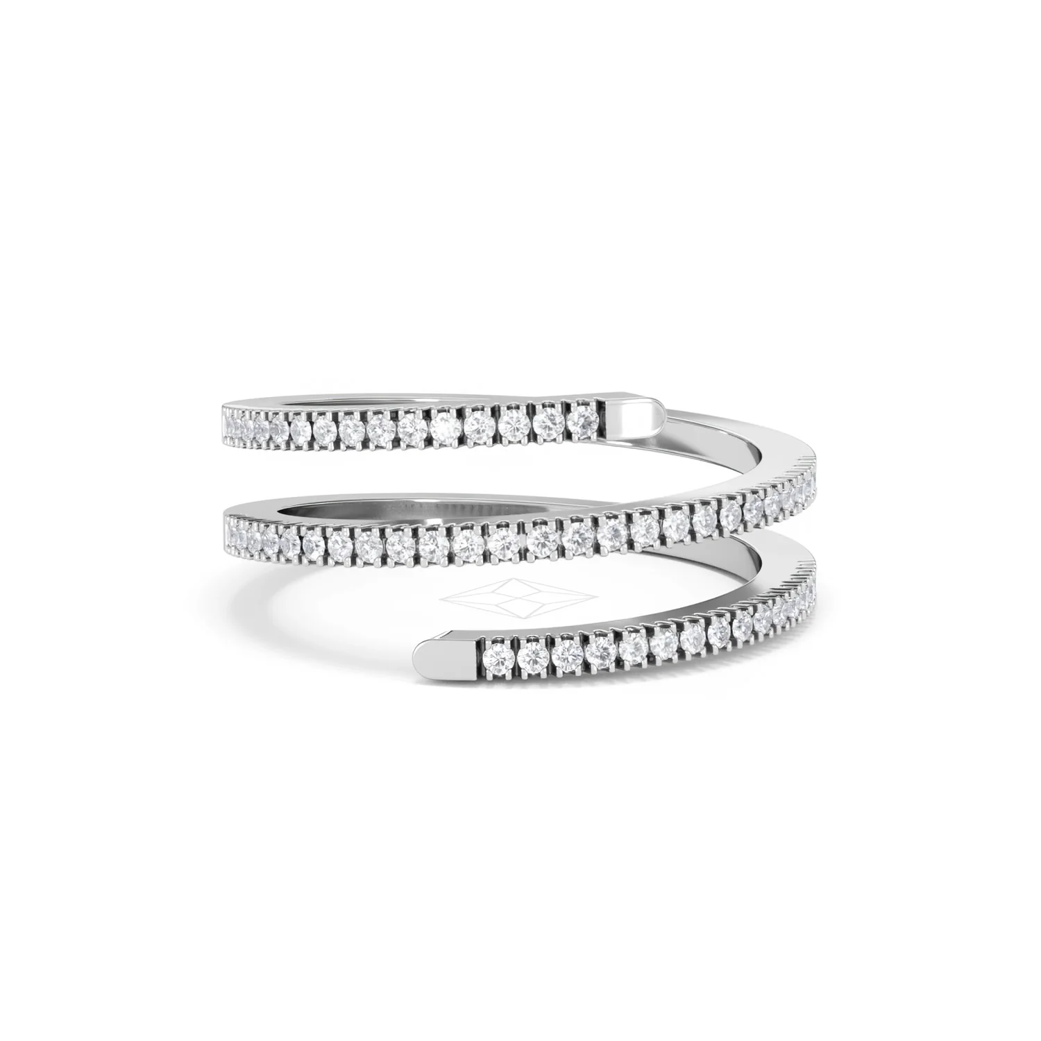 Lab Diamond Spiral Ring 0.25ct in 925 Silver - Image 13