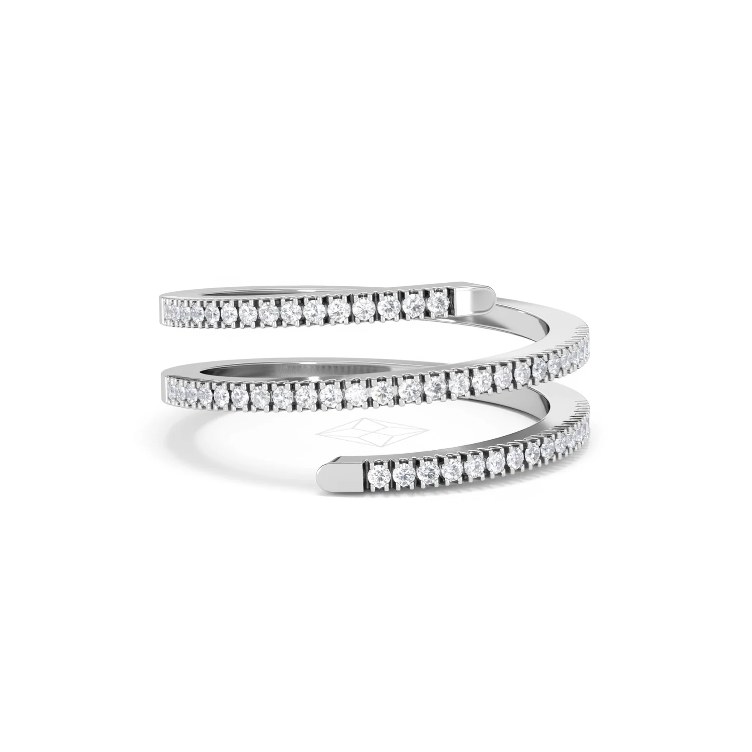 Lab Diamond Spiral Ring 0.25ct in 925 Silver - Image 14