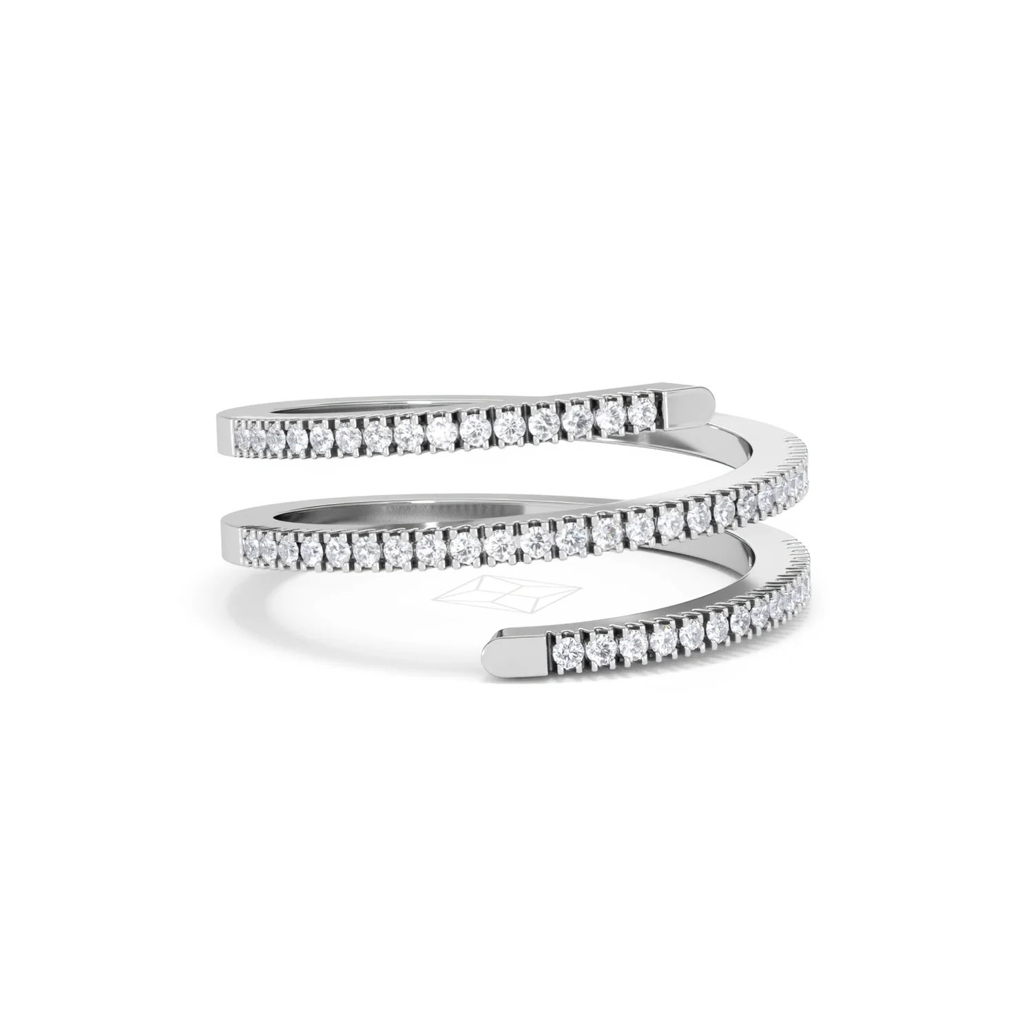 Lab Diamond Spiral Ring 0.25ct in 925 Silver - Image 16