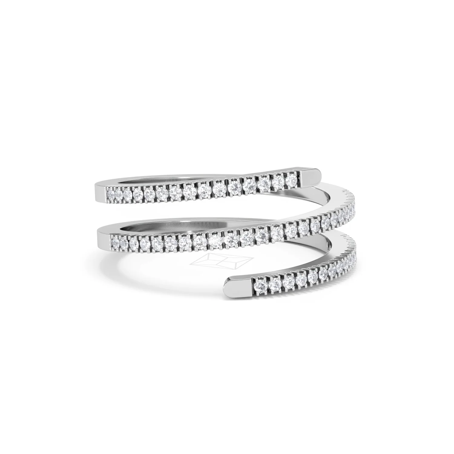 Lab Diamond Spiral Ring 0.25ct in 925 Silver - Image 17