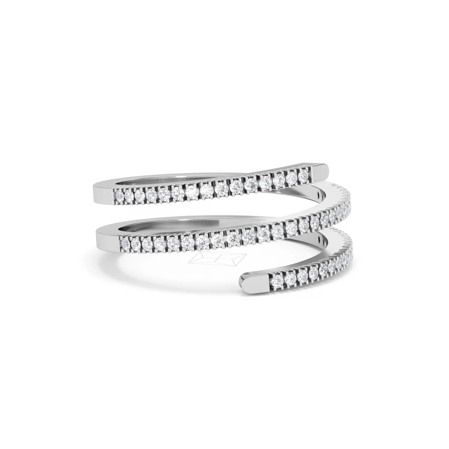Lab Diamond Spiral Ring 0.25ct in 925 Silver - Image 19