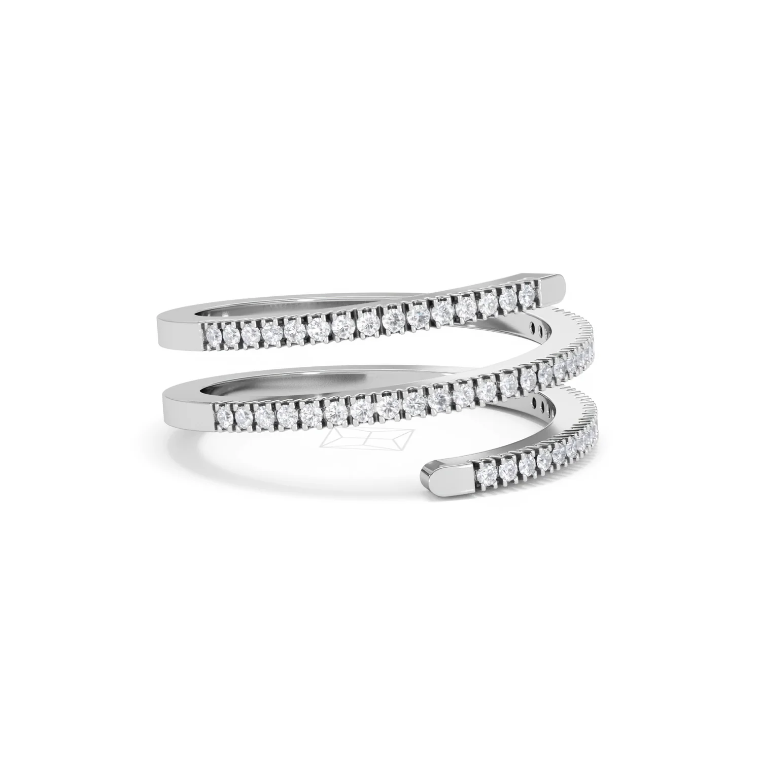 Lab Diamond Spiral Ring 0.25ct in 925 Silver - Image 20