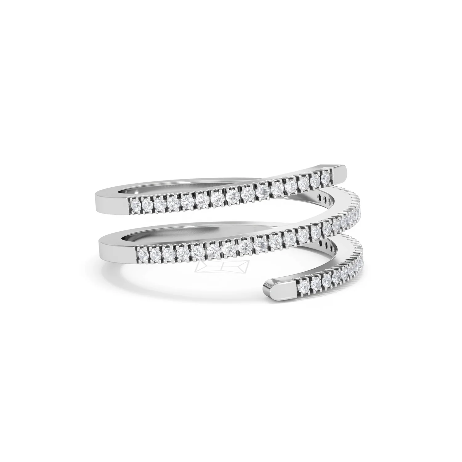 Lab Diamond Spiral Ring 0.25ct in 925 Silver - Image 21