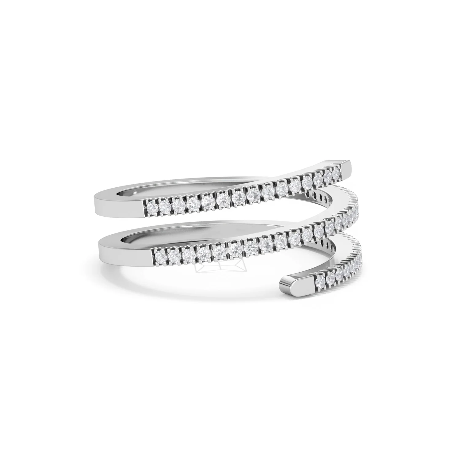 Lab Diamond Spiral Ring 0.25ct in 925 Silver - Image 23