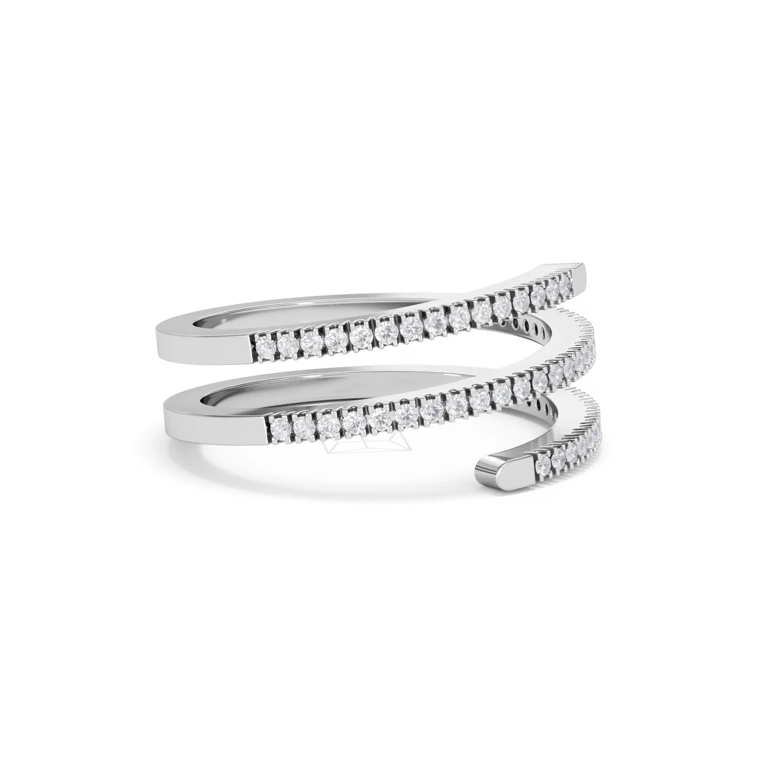 Lab Diamond Spiral Ring 0.25ct in 925 Silver - Image 24