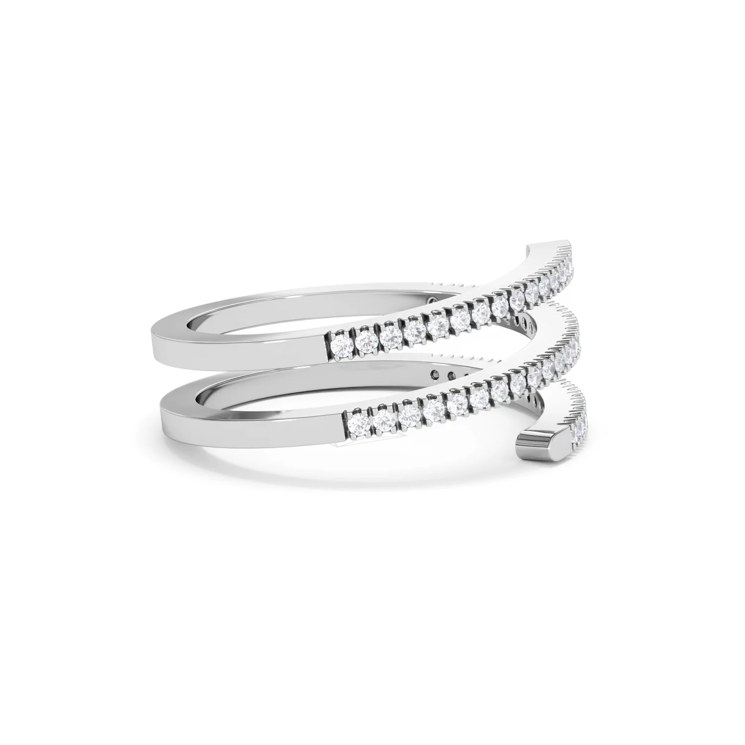 Lab Diamond Spiral Ring 0.25ct in 925 Silver - Image 29
