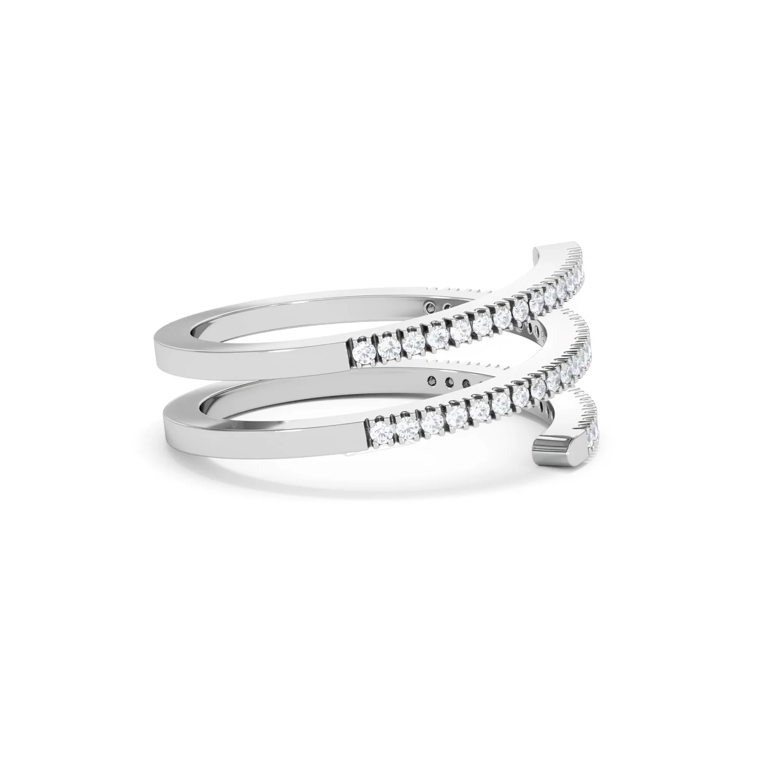 Lab Diamond Spiral Ring 0.25ct in 925 Silver - Image 30
