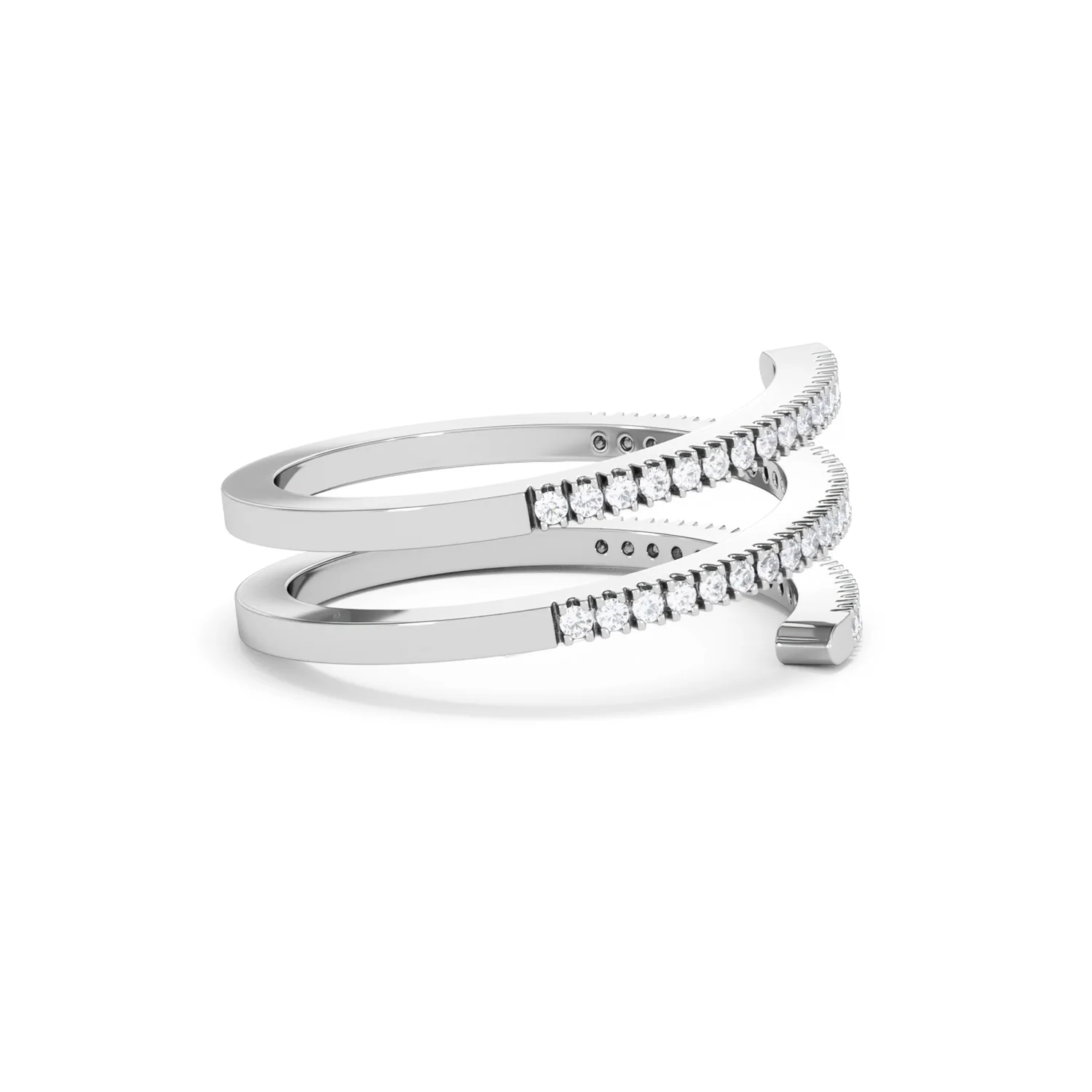 Lab Diamond Spiral Ring 0.25ct in 925 Silver - Image 31