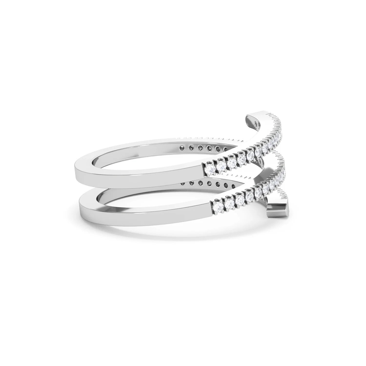 Lab Diamond Spiral Ring 0.25ct in 925 Silver - Image 34