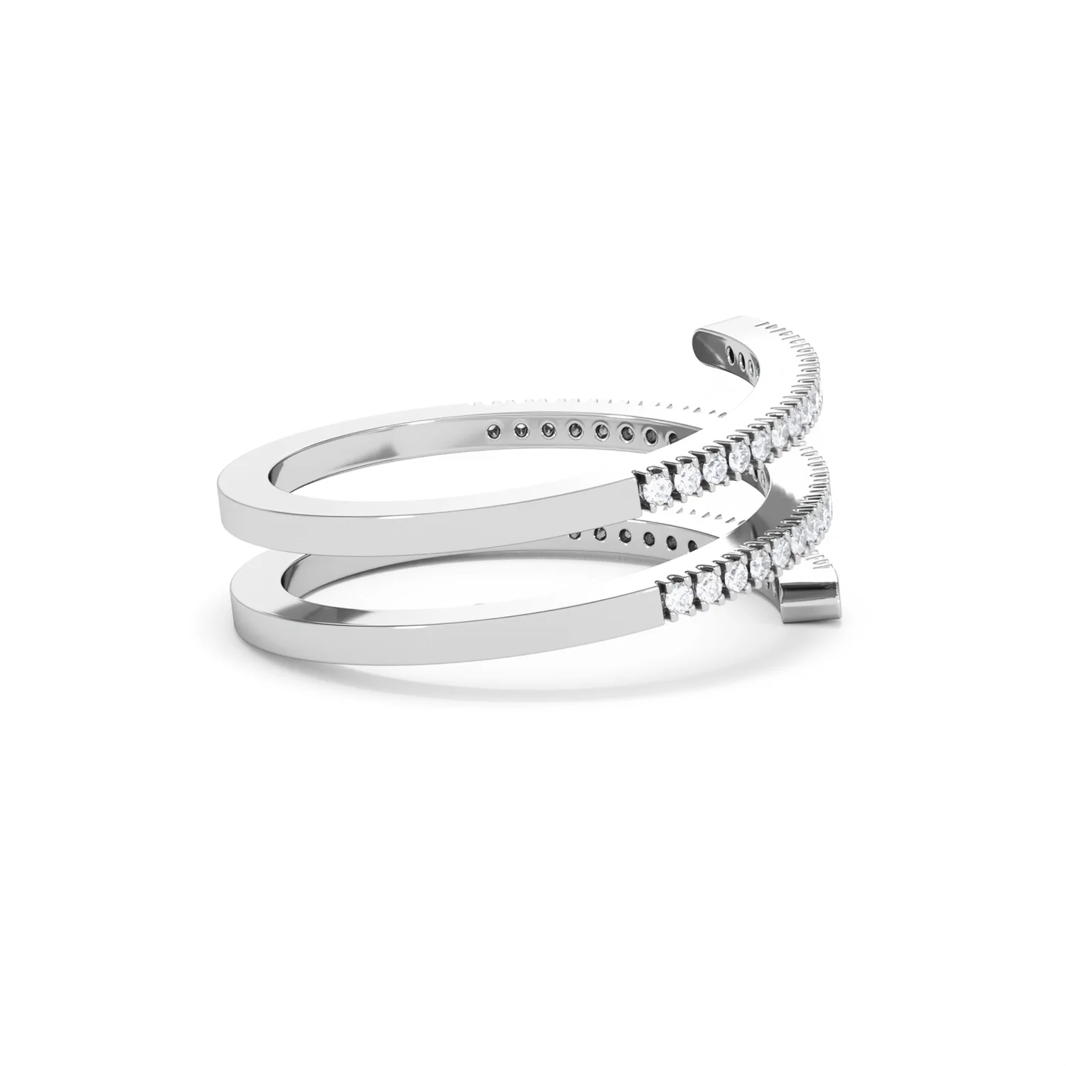 Lab Diamond Spiral Ring 0.25ct in 925 Silver - Image 36