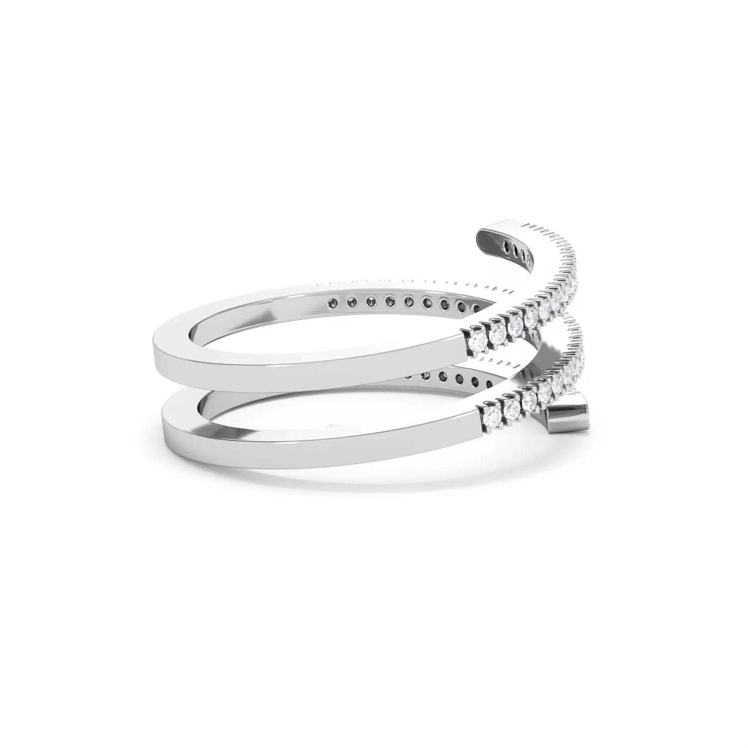 Lab Diamond Spiral Ring 0.25ct in 925 Silver - Image 37
