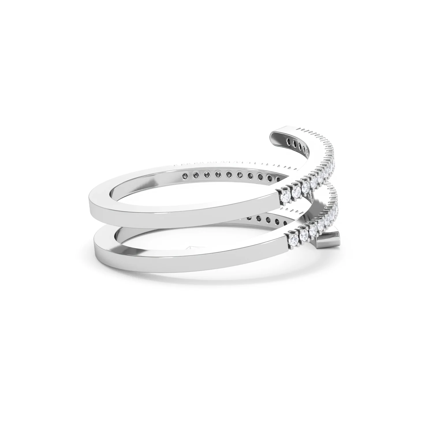 Lab Diamond Spiral Ring 0.25ct in 925 Silver - Image 38